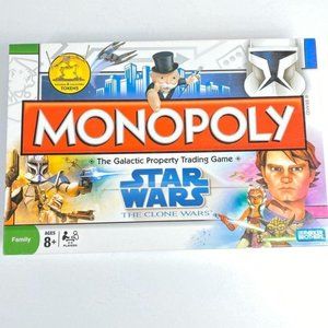 Star Wars The Clone Wars Monopoly Board Game 2008 Complete Parker Brothers